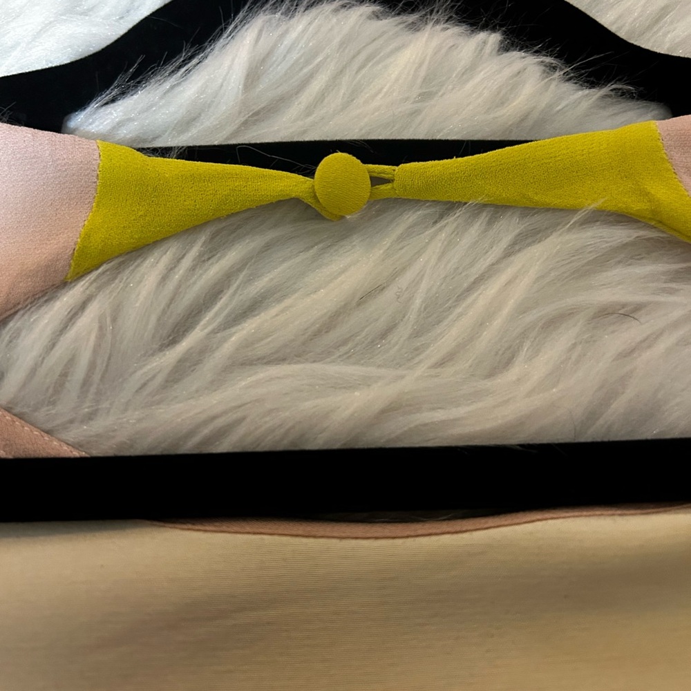 CELINE Vintage Y2K circa 2005 open back yellow and pink dress - Picture 5 of 8
